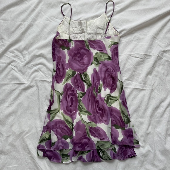 Vintage Rampage Slip Dress: Short and Sweet with Shades of Purple & Green - Picture 2 of 5